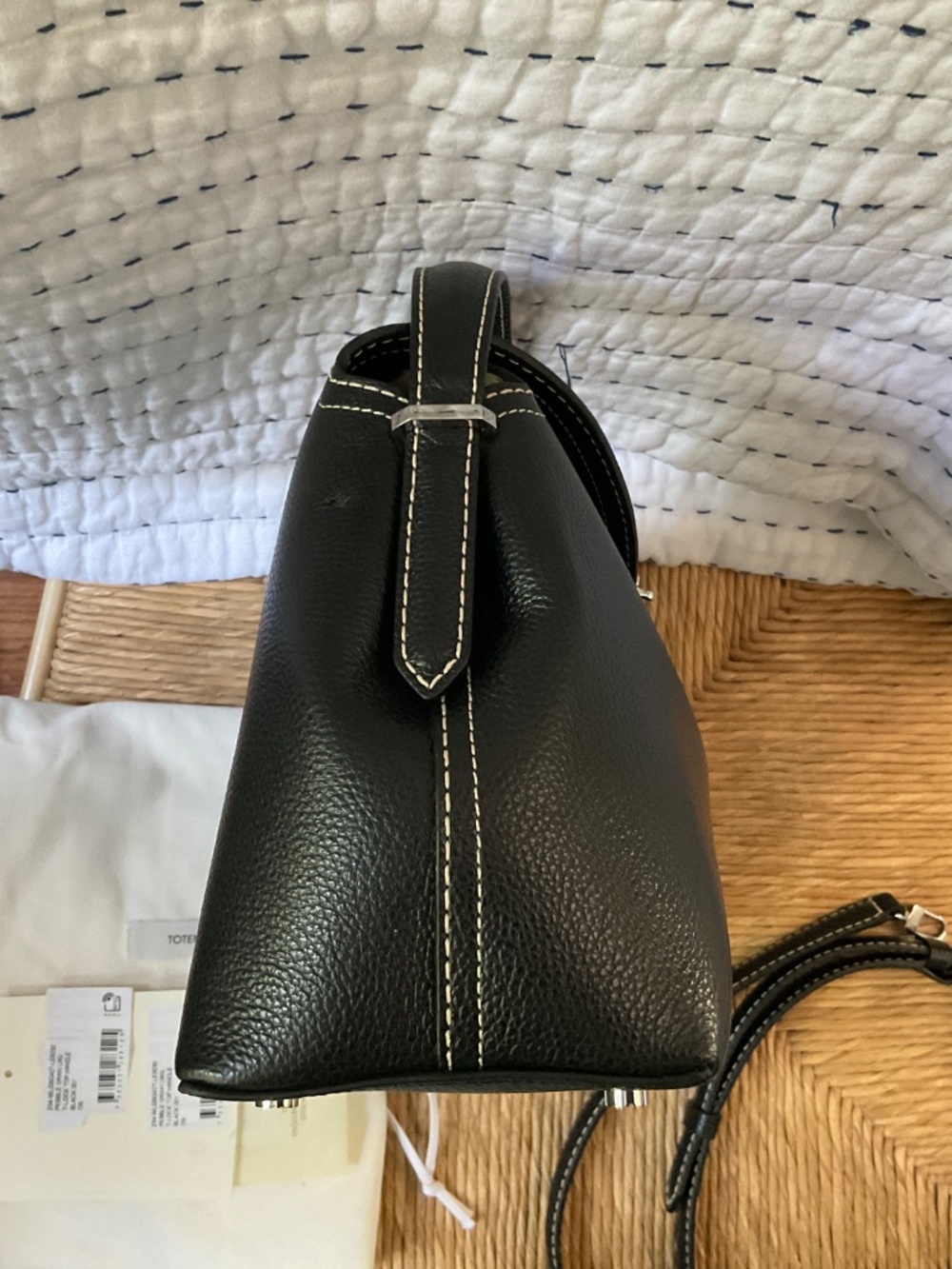 Toteme T-Lock Top Handle Bag Black - Picture 4 of 10